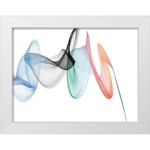 Orlov, Irena 32x25 White Modern Wood Framed Museum Art Print Titled - Dynamic Movement II
