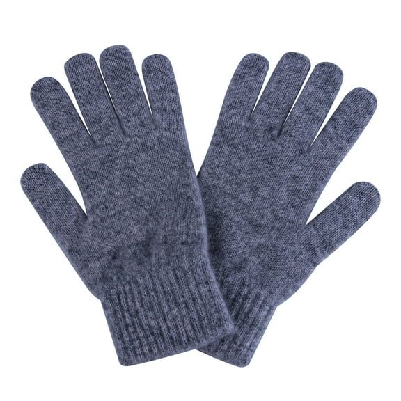 OrlovNY Classic Wool Gloves for Men and Women in Size M/L 100% Sheep Wool Men’s Gloves Winter Knit Gloves in Dark Gray