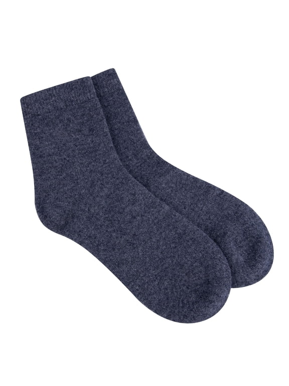 Classic Wool Socks in Size M-L 100% Sheep Wool Mens and Womens Socks Winter Knit Socks Warm Socks Crew Socks in Dark Gray
