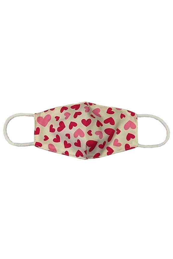 Fashion Cotton Mask, Youth - Hearts