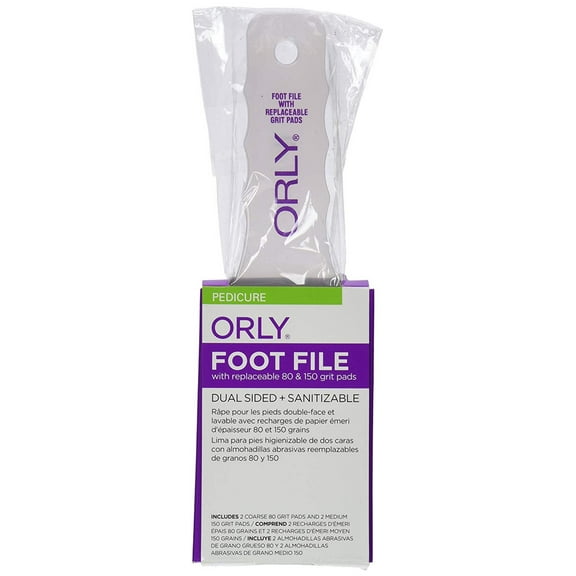 Orly Foot File with 2 Refill Pads of Each Grit Level #23586