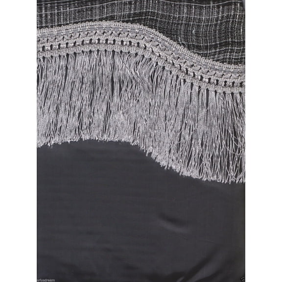 Orly's Dream New Elegant Curtain / Drape Set + Valance + Backing + Tie Backs "Marisol" SILVER