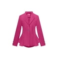 thumbnail image 1 of OrlyCollection Womens Peplum Blazer with Silver Buttons High Low Jacket (Fuchsia, 1X), 1 of 3