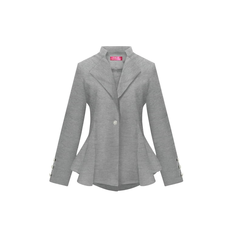 Silver grey blazer online womens