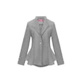 thumbnail image 1 of OrlyCollection Womens Peplum Blazer with Silver Buttons High Low Jacket (Heather Grey, Small), 1 of 3