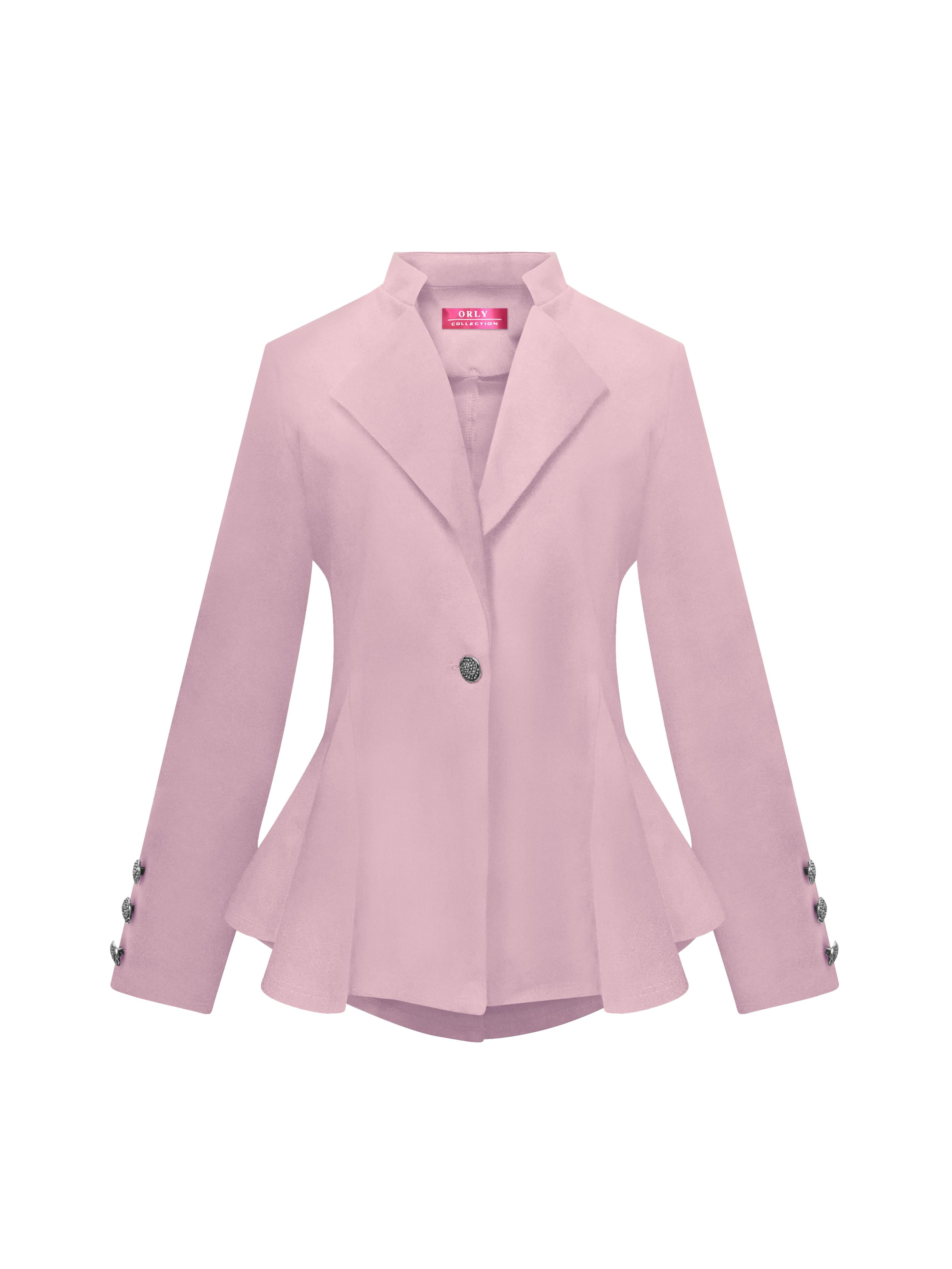 Pink top peplum blazer