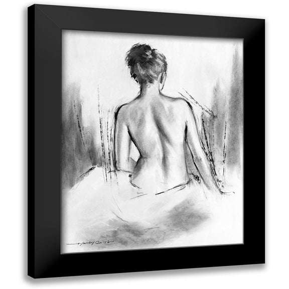 Orme, E. Anthony 12x14 Black Modern Framed Museum Art Print Titled - Soft Silhouette VI