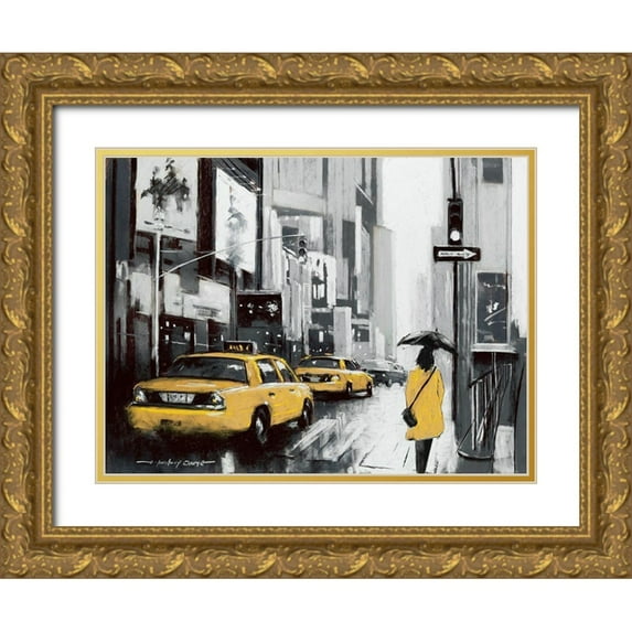 Orme, E. Anthony 14x12 Gold Ornate Wood Framed with Double Matting Museum Art Print Titled - New York City I