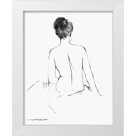 Orme, E. Anthony 15x18 White Modern Wood Framed Museum Art Print Titled - Sketchy Silhouette I