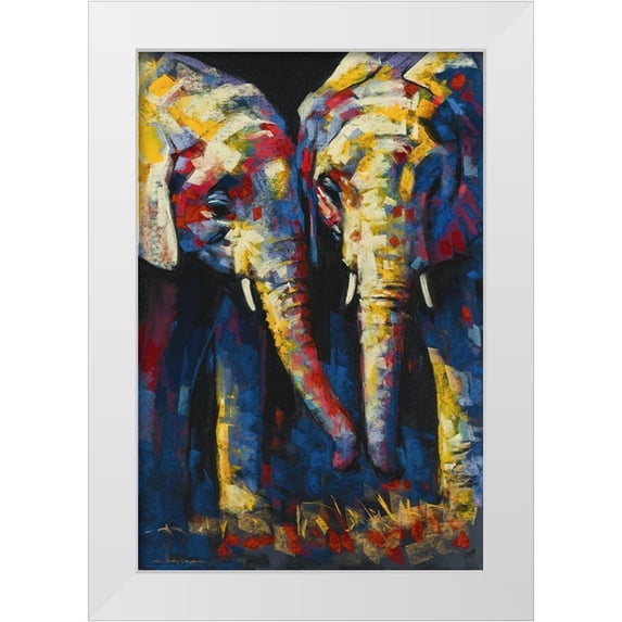 Orme, E. Anthony 17x24 White Modern Wood Framed Museum Art Print Titled - Vibrant Africa