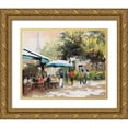 thumbnail image 1 of Orme, E. Anthony 18x15 Gold Ornate Wood Framed with Double Matting Museum Art Print Titled - Paris Teal I, 1 of 4