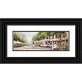 thumbnail image 1 of Orme, E. Anthony 18x9 Black Ornate Wood Framed with Double Matting Museum Art Print Titled - Afternoon on the Boulevard, 1 of 4