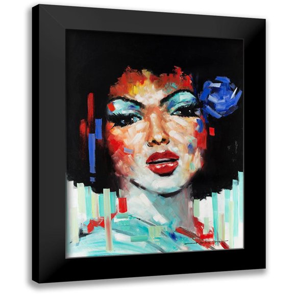 Orme, E. Anthony 19x24 Black Modern Framed Museum Art Print Titled - Confetti Girl I