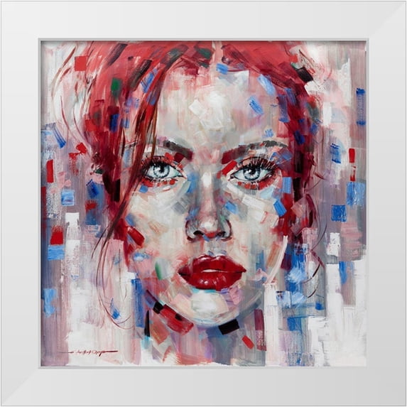 Orme, E. Anthony 26x26 White Modern Wood Framed Museum Art Print Titled - Hot Pop Girl III