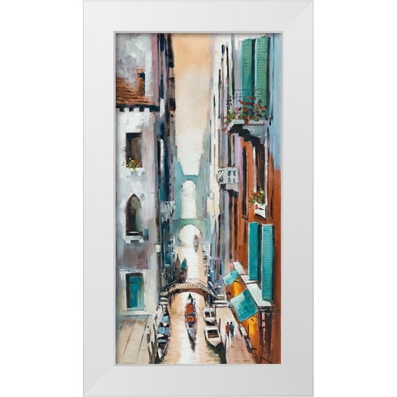 Orme, E. Anthony 9x14 White Modern Wood Framed Museum Art Print Titled - Canal View I