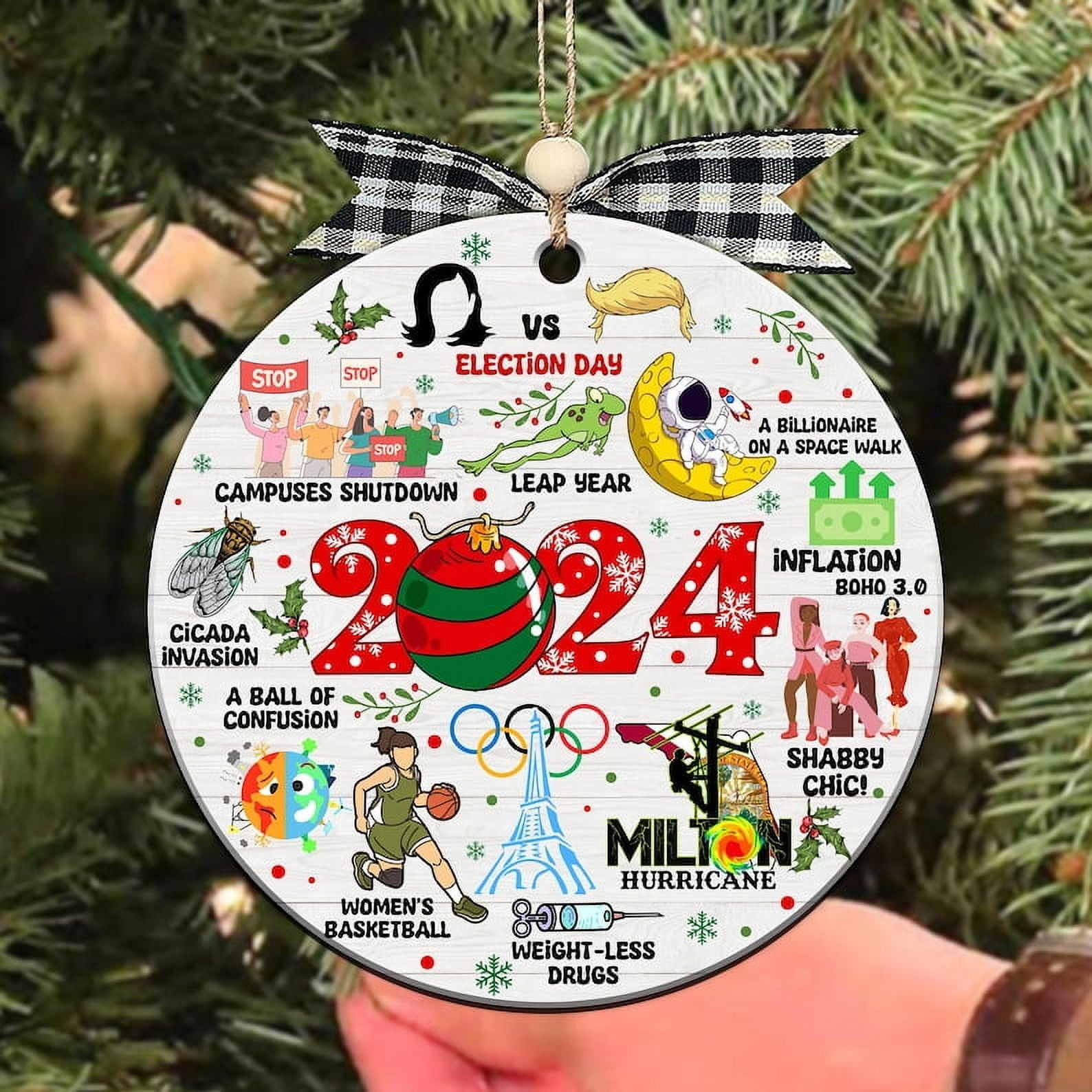 OrnaVibeNotable Events 2024 Christmas Ornament, Milton 2024 Ornament ...