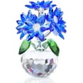 thumbnail image 1 of Ornalrist Crystal Blue Daisy Flower Figurine, Gifts for Women, Friend, Glass Daisy Bouquet Floral Collectible Decor Birthday for Friends Women Sister, 1 of 11
