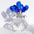 thumbnail image 1 of Ornalrist Crystal Rose Figurines Gifts for Wife Her, Romantic Presents for Women on Anniversary Valentine's Day Mother's Day Birthday Christmas, Glass Collectible Rose Floral Home Decor (Blue), 1 of 11