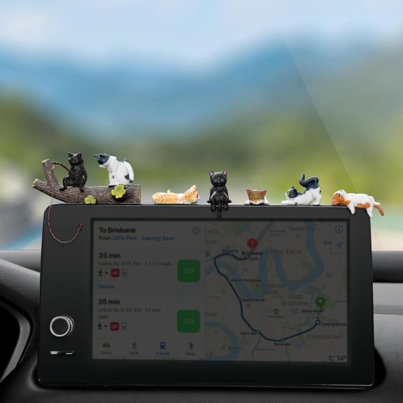 Ornament, 8- Cute Dashboard Decorations Kit, Adorable Figures for Rearview Mirror & Interior Accessories, for Women Girls, Office Desk Decor