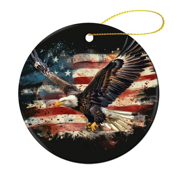 Ornament American Eagle USA Flag Christmas Tree Ornaments Memorial Day Patriotic Xmas Holiday Keepsake Christmas Tree Decoration Gifts Keepsake for Family