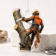 Ornament Arborist Climbing Acrylic Hanging Tree Decor