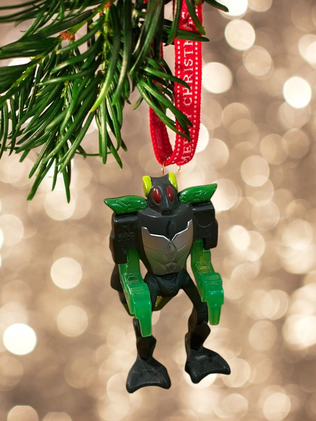 Ornament BAKUGAN GREEN BRAXION 3” Figure Figurine Charm Holiday Dangler Gift