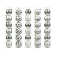 thumbnail image 1 of Ornament Ball Assorted 60mm, Silver/White, 1 of 4