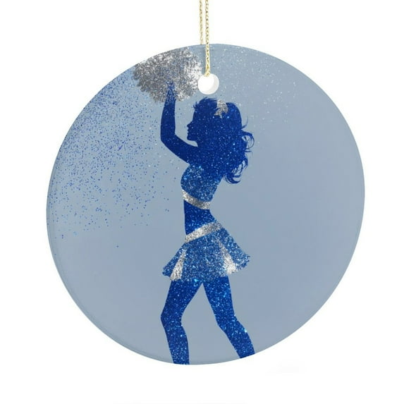 Ornament Ballet Dancer Two Sides Printed Christmas Ornaments Cheerleader Silhouette Holiday Ornament for Home Christmas Tree Decor Merry Xmas for Family & Friends
