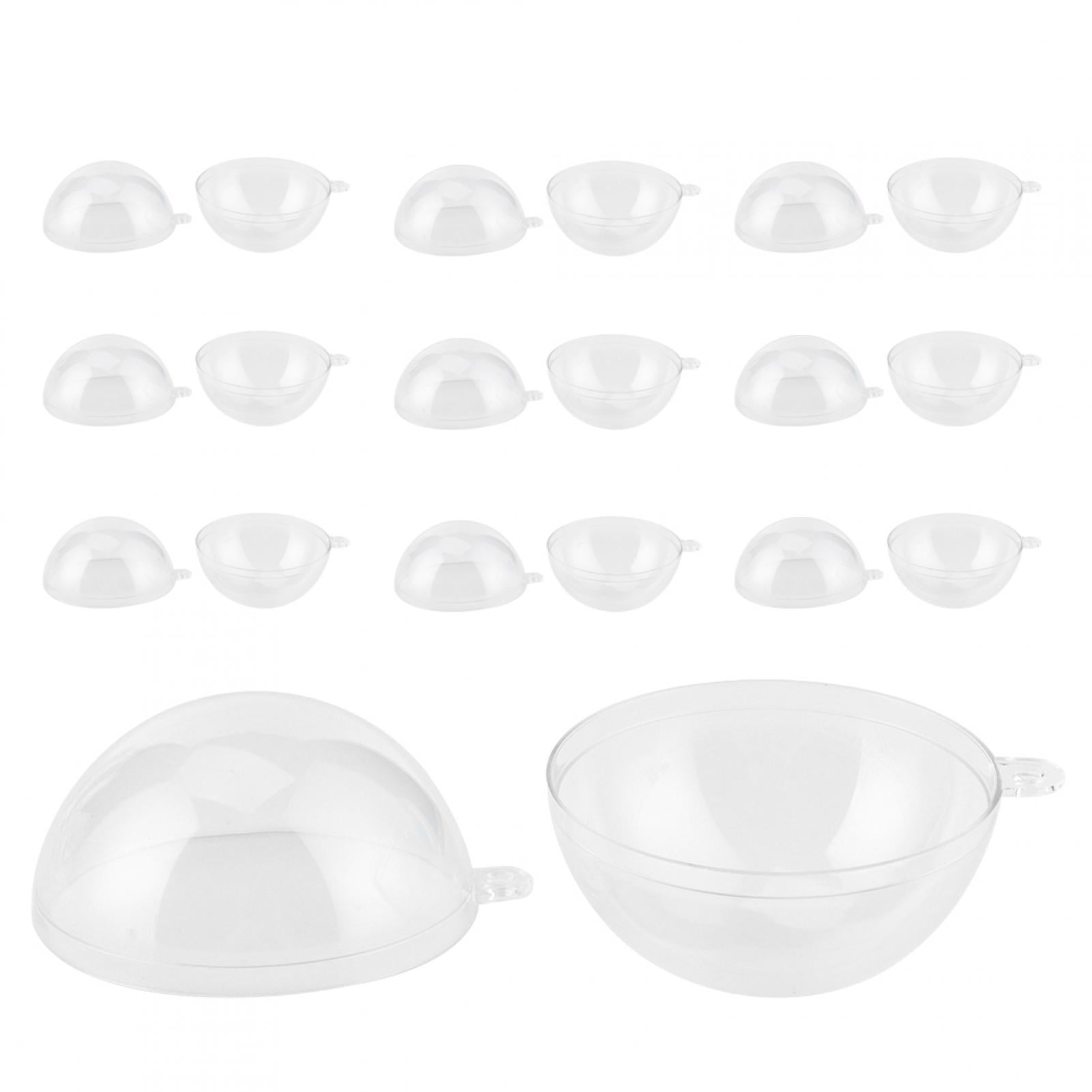 Ornament Balls,10 Pairs Fillable Clear Clear Plastic Ball Fillable