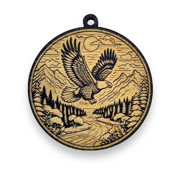 Ornament - Black - Flying Eagle