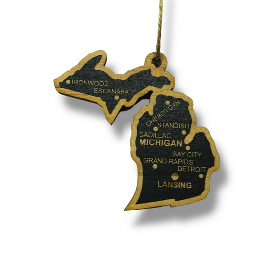Ornament - CUSTOM - Michigan State with Cities