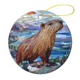 thumbnail image 1 of Ornament Capybera Ceramic Double Sided Tree Xmas Ornament Capybara Gifts for Girls Capybara Lovers for Christmas Tree Decoration Xmas Party Decorations Christmas Ornament for Family Sister Friend, 1 of 8