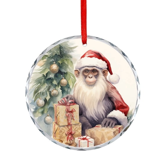 Ornament Christmas Monkey Christmas Decorative Hanging Ornaments Cute Monkey Hanging Ornaments for Holiday Decoration for Family Couples Friends