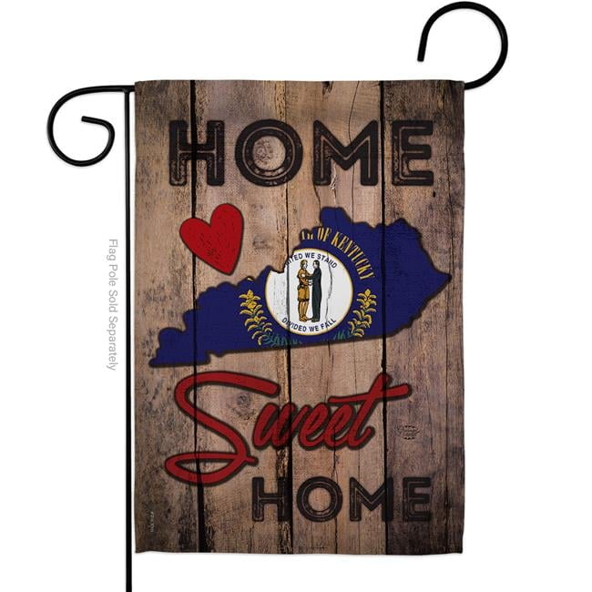 Ornament Collection  13 x 18.5 in. State Kentucky Home Sweet American State Vertical Garden Flag with Double-Sided House Decoration Banner Yard Gift
