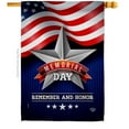 thumbnail image 1 of Ornament Collection  28 x 40 in. Memorial Day Star American Vertical House Flag with Double-Sided Decorative Banner Garden Yard Gift, 1 of 1