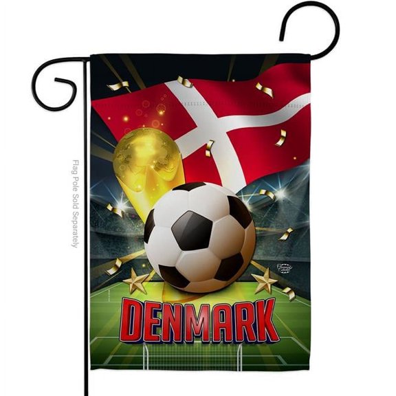 Ornament Collection G190121-BO 13 x 18.5 in. World Cup Denmark Sports Soccer Double-Sided Vertical House Decoration Banner Garden Flag - Yard Gift