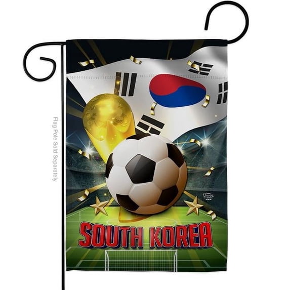 Ornament Collection G190140-BO 13 x 18.5 in. World Cup South Korea Sports Soccer Double-Sided Vertical House Decoration Banner Garden Flag - Yard Gift