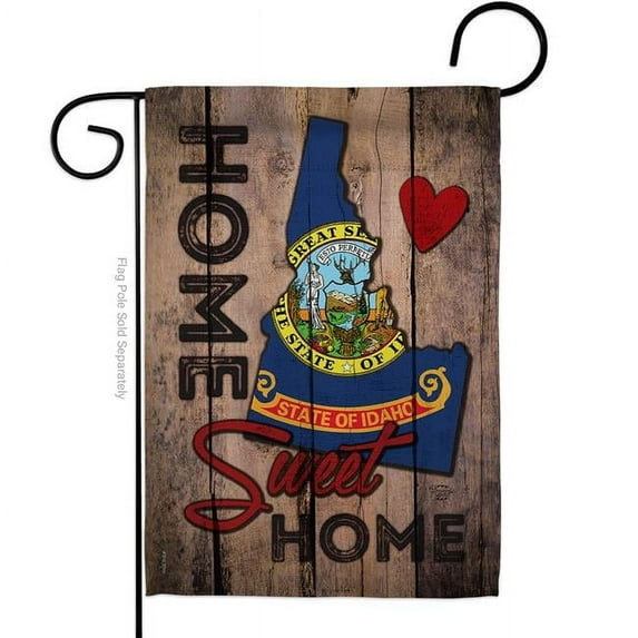 Ornament Collection G191117-BO 13 x 18.5 in. State Idaho Home Sweet American State Vertical Garden Flag with Double-Sided House Decoration Banner Yard Gift