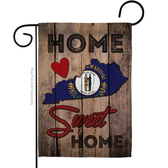 Ornament Collection G191139-BO 13 x 18.5 in. State Kentucky Home Sweet American State Vertical Garden Flag with Double-Sided House Decoration Banner Yard Gift