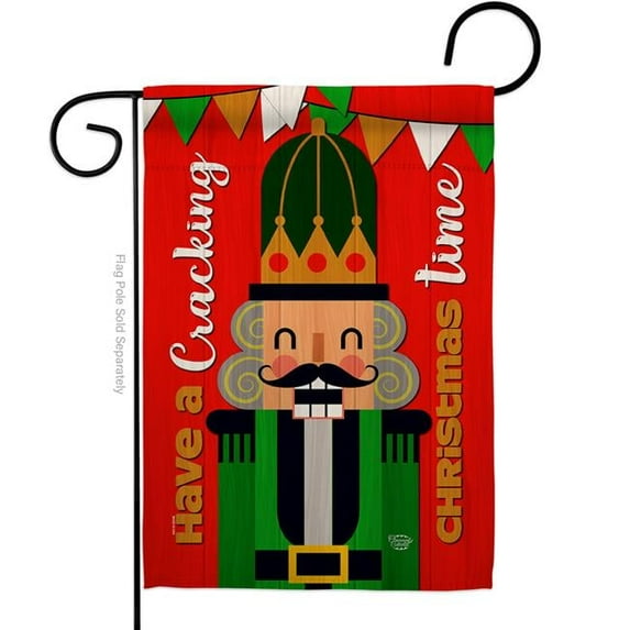 Ornament Collection G192259-BO 13 x 18.5 in. Cracking Christmas Garden Flag with Winter Double-Sided Decorative Vertical Flags House Decoration Banner Yard Gift