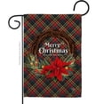 thumbnail image 1 of Ornament Collection G192273-BO 13 x 18.5 in. Poinsettia Wreath Garden Flag with Winter Christmas Double-Sided Decorative Vertical Flags House Decoration Banner Yard Gift, 1 of 1