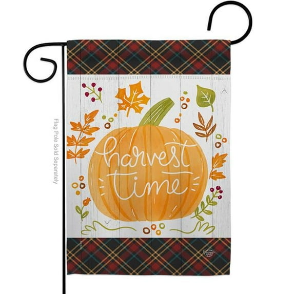 Ornament Collection G192274-BO 13 x 18.5 in. Harvest Time Garden Flag with Fall & Autumn Double-Sided Decorative Vertical Flags House Decoration Banner Yard Gift