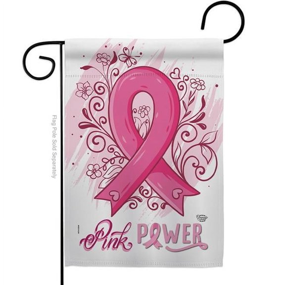 Ornament Collection G192331-BO Pink Power Support Awareness 13 x 18.5 in. Double-Sided Decorative Vertical Garden Flags for House Decoration Banner Yard Gift