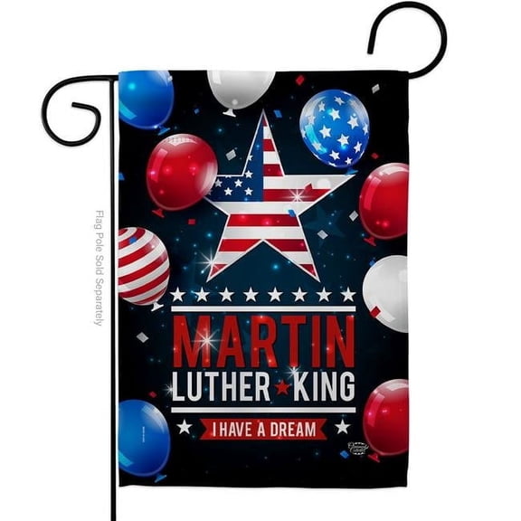 Ornament Collection G192387-BO 13 x 18.5 in. I Have A Dream Black History Martin Luther King Double-Sided Decorative Vertical Garden Flags - House Decoration Banner Yard Gift