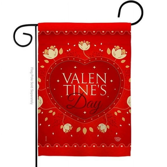 Ornament Collection G192412-BO 13 x 18.5 in. Valentines Garden Flag with Spring Double-Sided Decorative Vertical House Decoration Banner Yard Gift