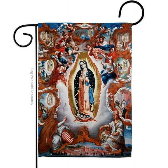 Ornament Collection G192511-BO Virgin of Guadalupe Religious Faith Double-Sided Decorative Garden Flag, Multi Color
