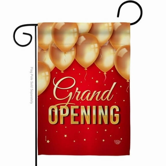 Ornament Collection G192585-BO Grand Opening Balloon Novelty Merchant 13 x 18.5 in. Double-Sided Decorative Vertical Garden Flags for House Decoration Banner Yard Gift