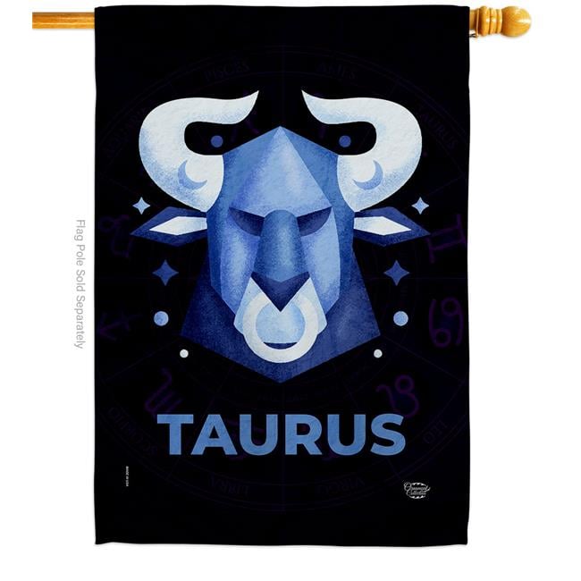 Ornament Collection H190024-BO 28 x 40 in. Taurus House Flag Interests Zodiac Double-Sided Decorative Vertical Flags Decoration Banner Garden Yard Gift