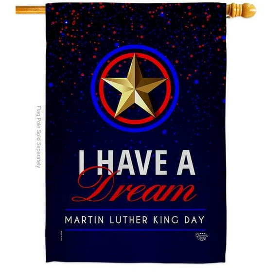 Ornament Collection H190059-BO 28 x 40 in. Have a Dream Black History Martin Luther King Double-Sided Decorative Vertical House Flags - Decoration Banner Garden Yard Gift