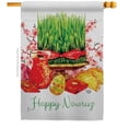thumbnail image 1 of Ornament Collection H190192-BO 28 x 40 in. Nowruz Wishes Celebration Double-Sided Decorative Vertical House Flags for Decoration Banner Garden Yard Gift, 1 of 1